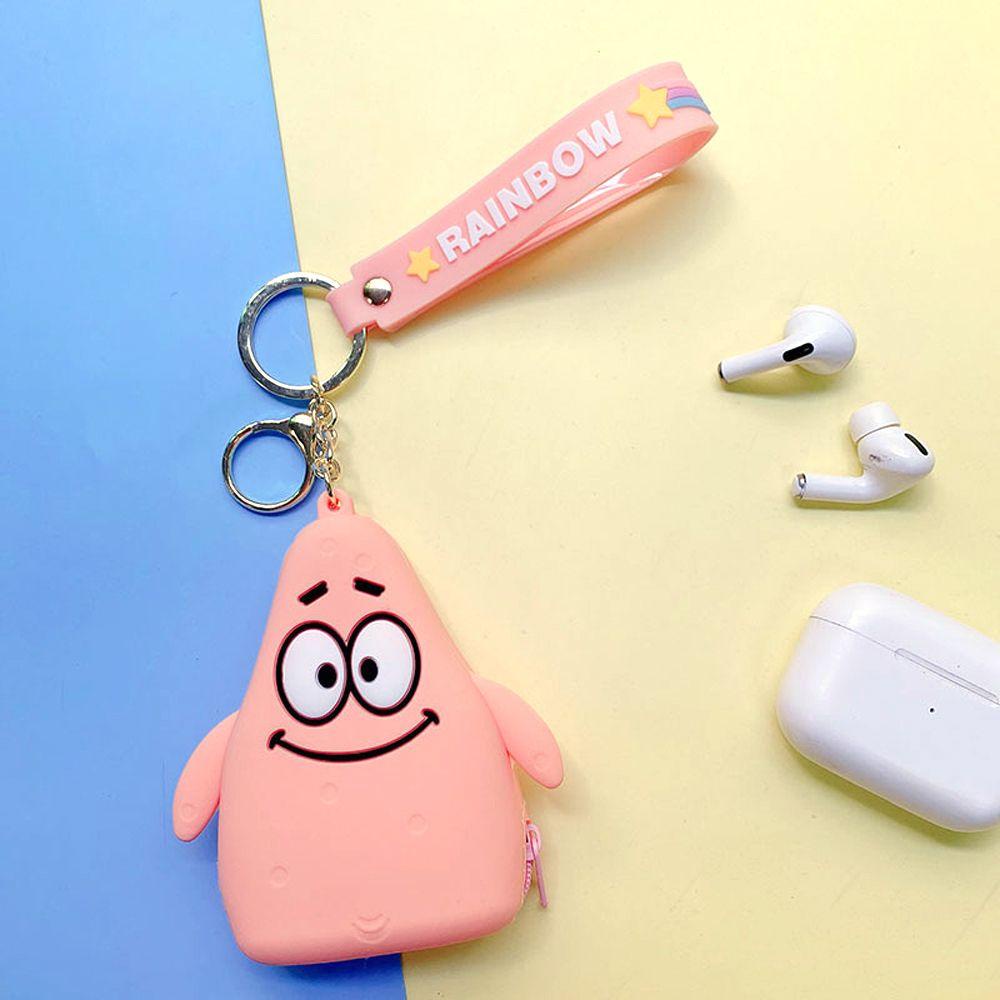 Ví Đựng Tiền Xu Mini Có Móc Khóa Họa Tiết Hoạt Hình Dễ Thương