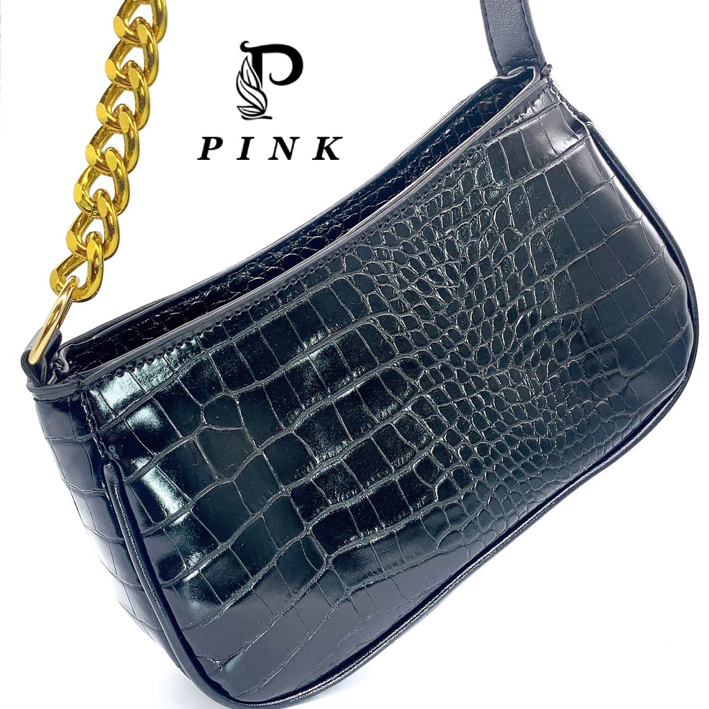 Túi kẹp nách nữ xích nối, Túi xách nữ da mềm sống ảo dễ thương P02 - PINK SHOP | BigBuy360 - bigbuy360.vn