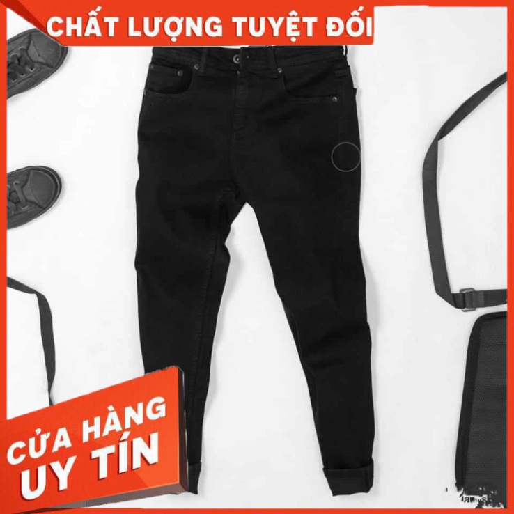 Quần Jeans Nam Màu Đen Trơn có Big Size, Vải Jean Co Dãn Nhẹ, Cực Thoải Mái Khi Mặc - Hàng nhập khẩu