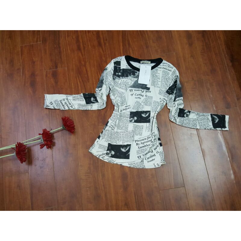 ÁO HỌA TIẾT TỜ BÁO
