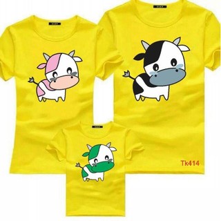 Áo gia đình Bò sữa cute chất cotton loại 1 đủ màu đủ size từ 5-100kg