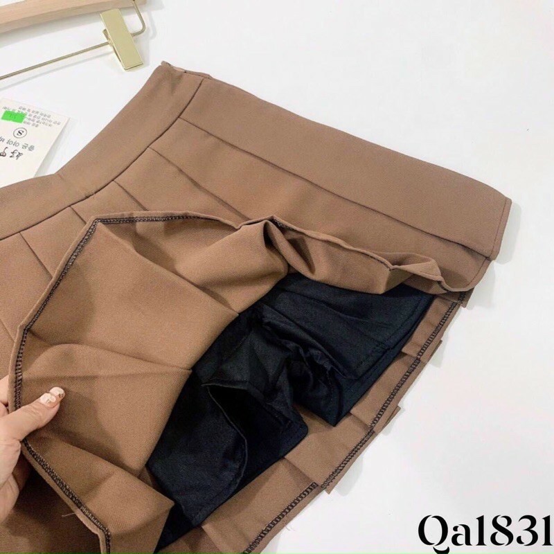 Chân váy xếp ly ngắn,Chân váy chữ A dáng ngắn trên gối 3 màu đen-trắng -nâu | BigBuy360 - bigbuy360.vn