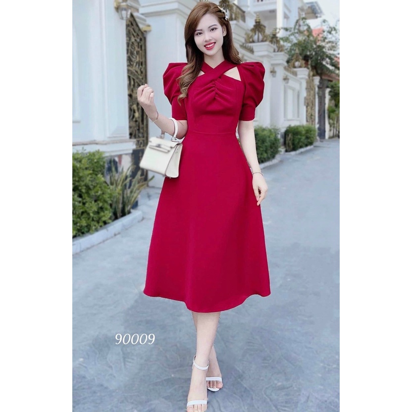 (HCM) ĐẦM XÒE CỔ CÁCH ĐIỆU XINH XẮN NỔI BẬT CHO CÁC NÀNG ( VỀ ĐỦ SIZE TỚI XXL)