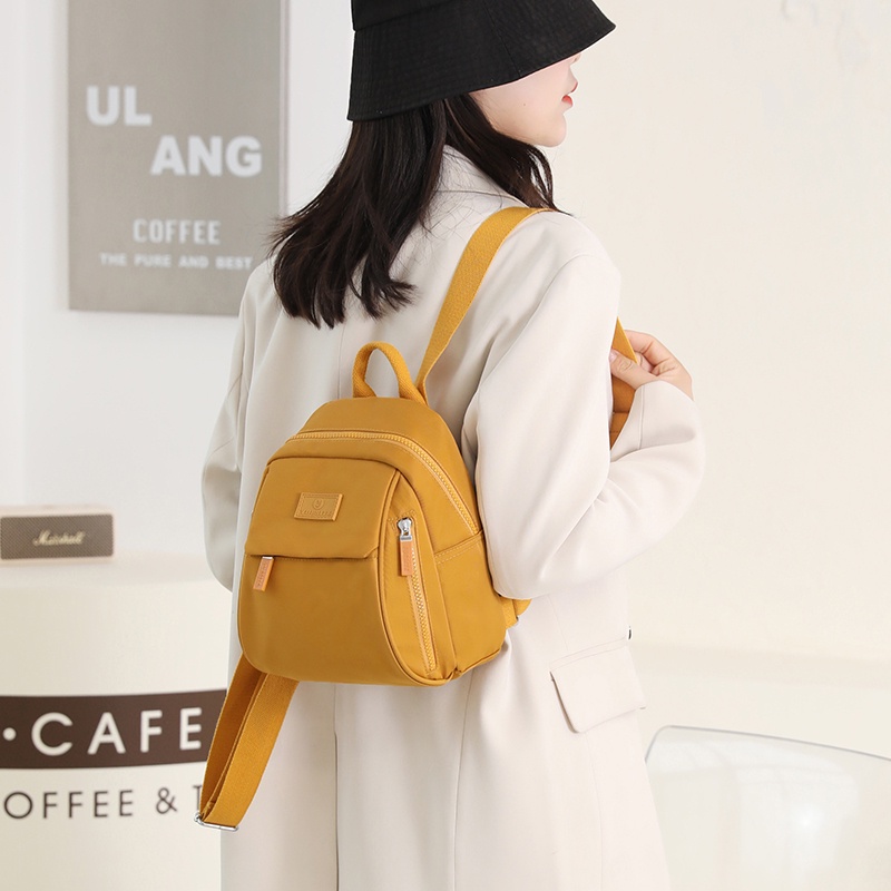 Ba Lô Vải Nylon Sức Chứa Lớn Thời Trang Đơn Giản Cho Nữ Sinh