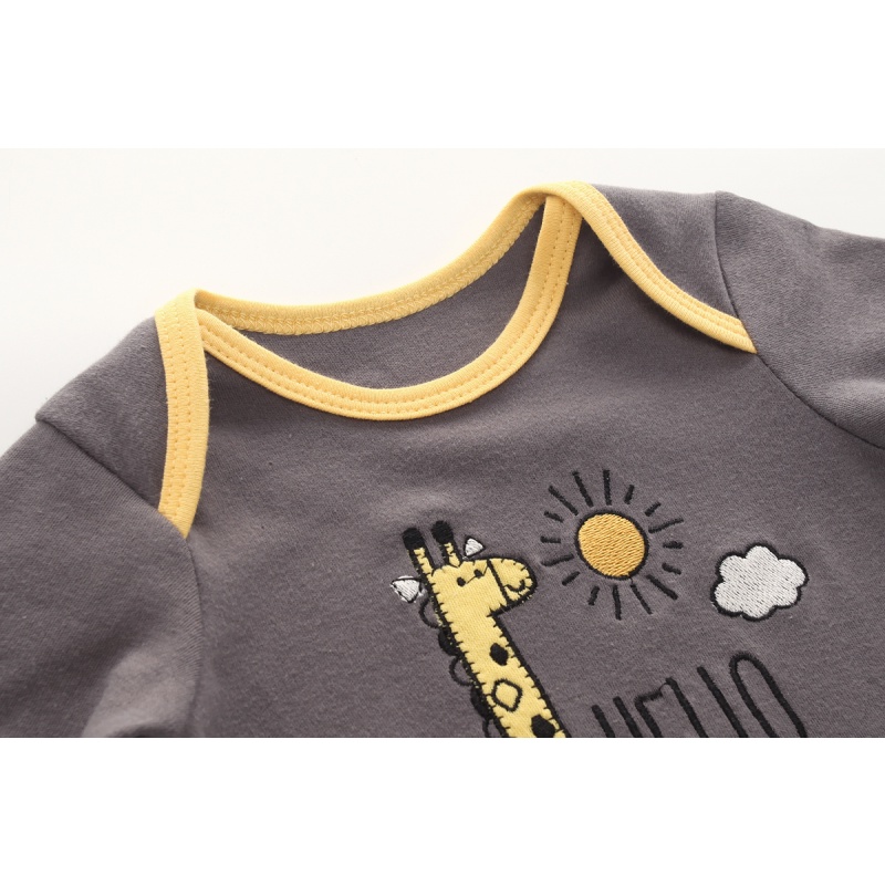 3PCS Baby jumpsuit 100% cotton dễ thương bé gái romper bé trai jumpsuit Quần áo sơ sinh quần áo trẻ sơ sinh quần áo trẻ sơ sinh