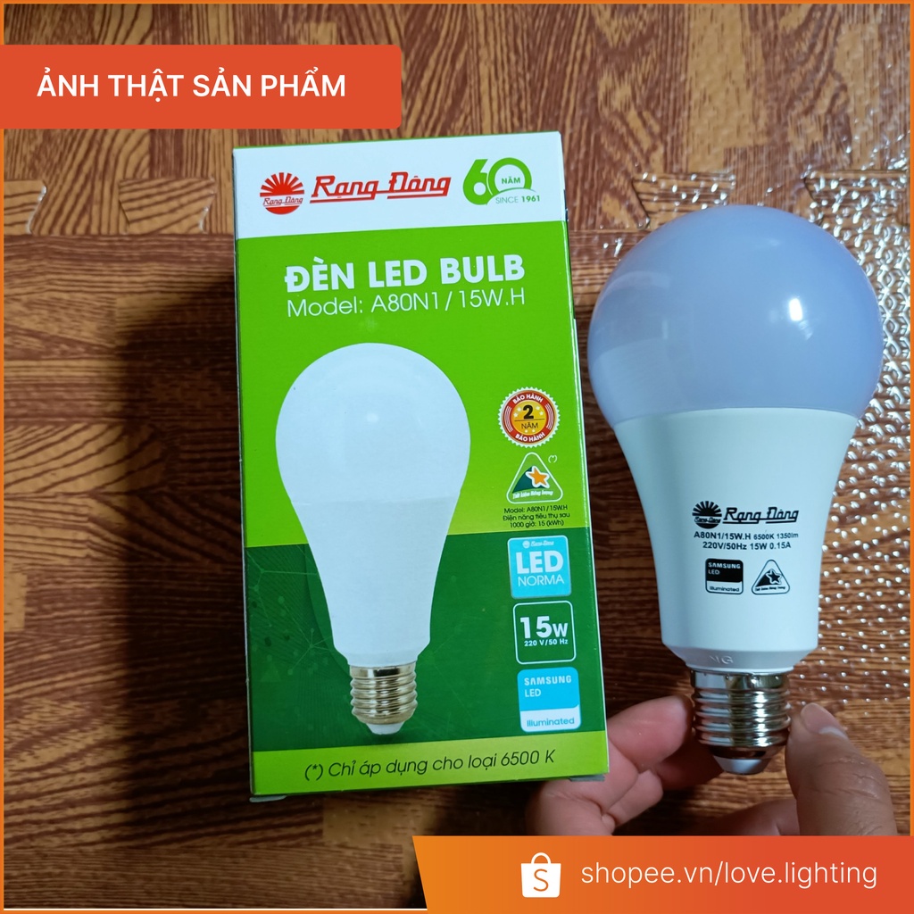 Bóng LED tròn công suất 3w-5w-7w-9w-12w -15w  Trắng/Vàng - Bảo hành 2 năm