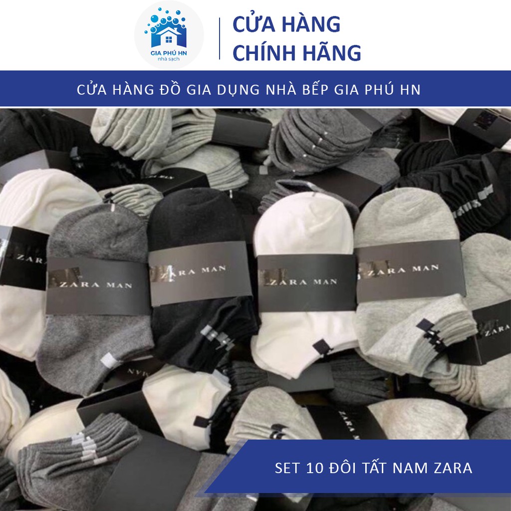 Tất Nam Công Sở Cổ Ngắn Cao Cấp 🍓 Xả Kho 🍓 Set 10 Đôi Tất Nam Zara, Siêu Giày, Chống Hôi Chân, Mẫu Mới Nhất 2020