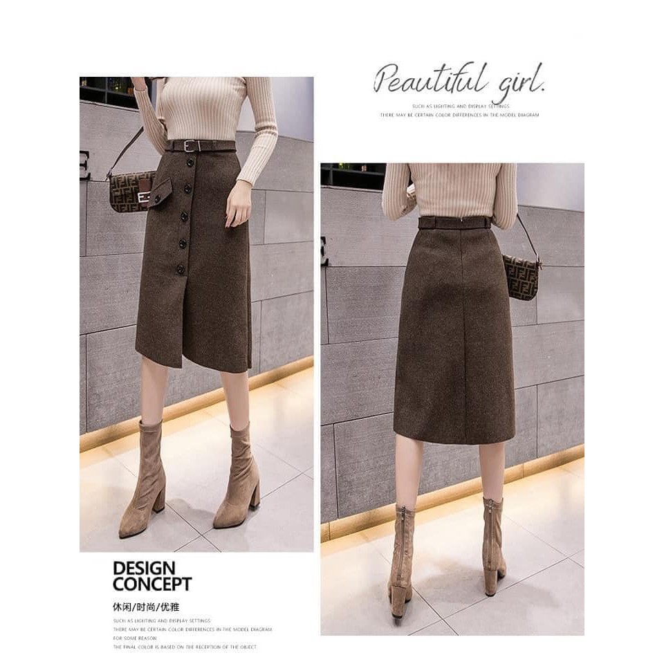 Chân váy dạ công sở