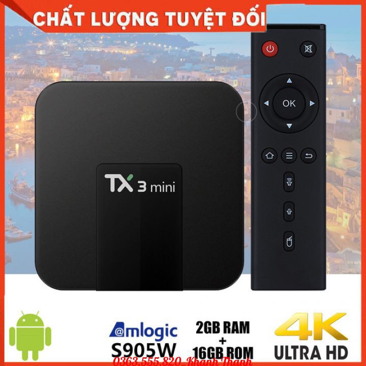 TV BOX TX3 Mini (Amlogic S905W QuadCore/2G/16G) CÓ BLUETOOOTH - Android TV Box Tx3 mini Ram 2GB