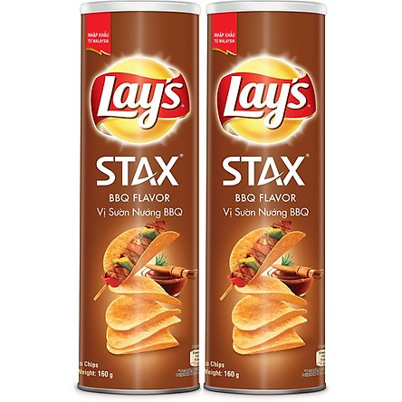 Bánh snack khoai tây lon Lay's Stax 155g – 4 vị