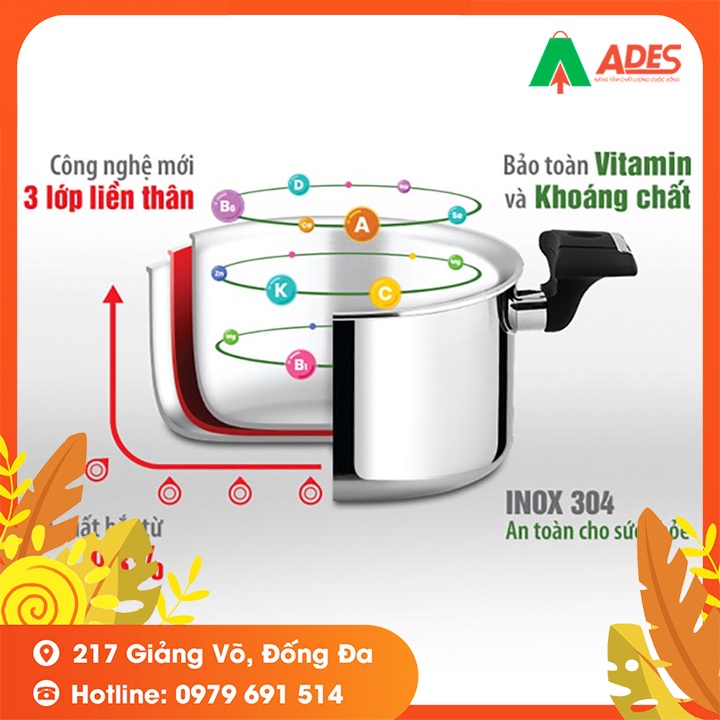 Bộ Nồi Chảo Inox Cao Cấp 3 Lớp Elmich EDA-0866 - Bảo Hành Chính Hãng - Nồi Nấu, Quách, Chảo - NEW 2021