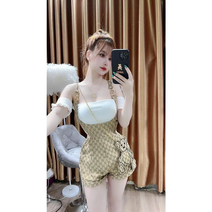 Set bộ voan 2 dây nơ siêu cưng GB1206