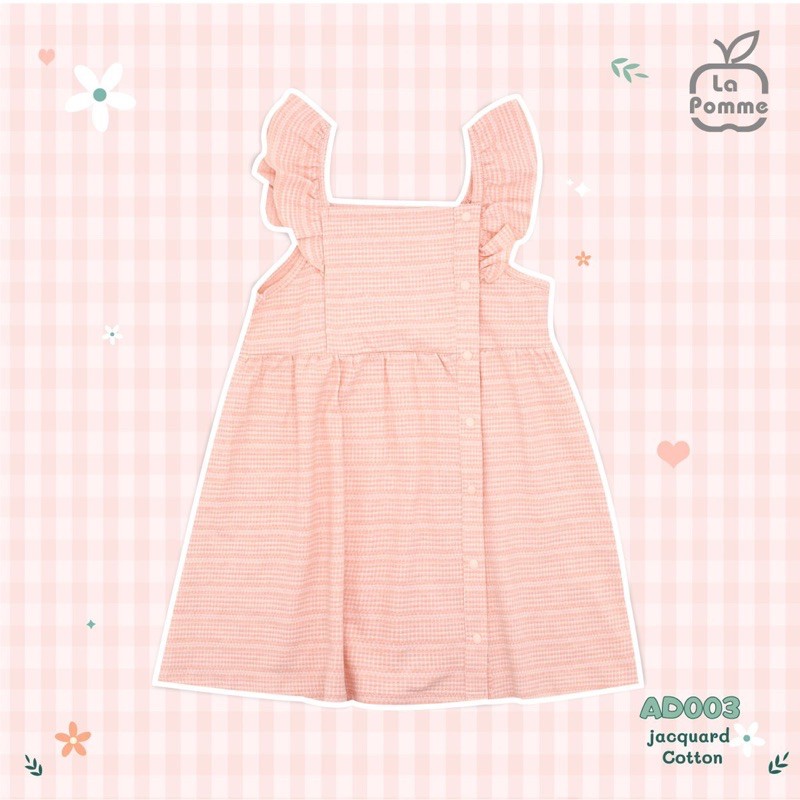 Váy mùa hè bé gái từ 6 tháng đến 5 tuổi tay bèo chất liệu cotton cao cấp LAPOMME AD003