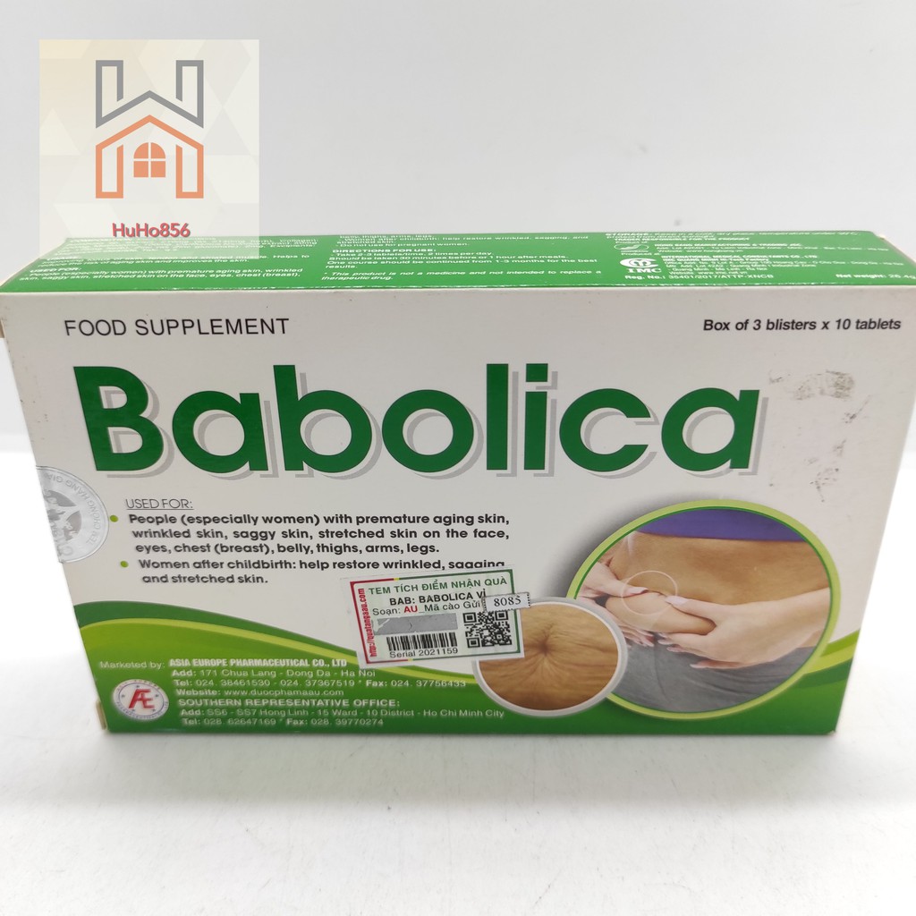 Babolica - Chống Rạn Da, Chảy Sệ Và Lão Hóa Sau Sinh Hộp 30 viên