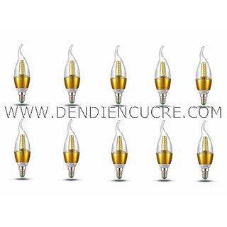 Combo 10 bóng đèn led nến 5w quả nhót đuôi e14 -có râu