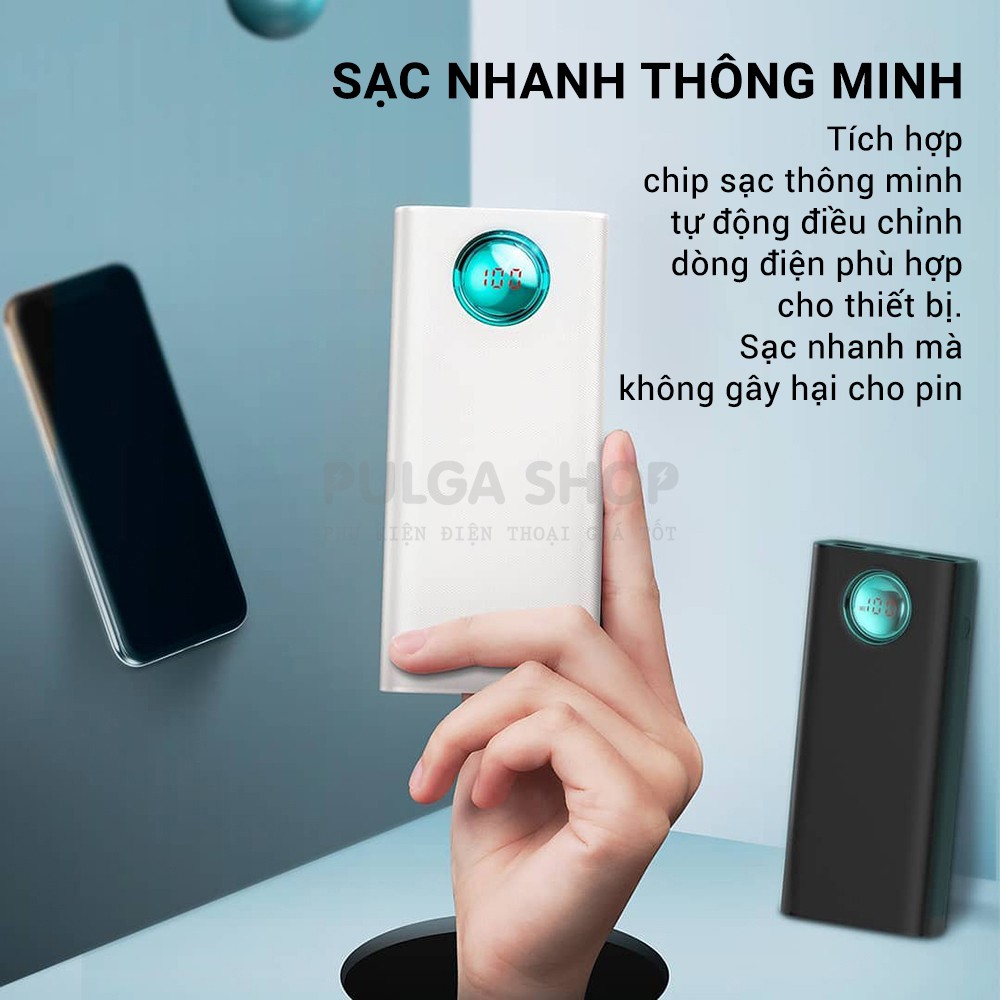 Pin Sạc Dự Phòng Sạc Nhanh 18W Baseus Dung Lượng Cao 20000mAh - Trang Bị Màn Hình LED - Hỗ Trợ PD3.0/QC3.0 - Chính Hãng