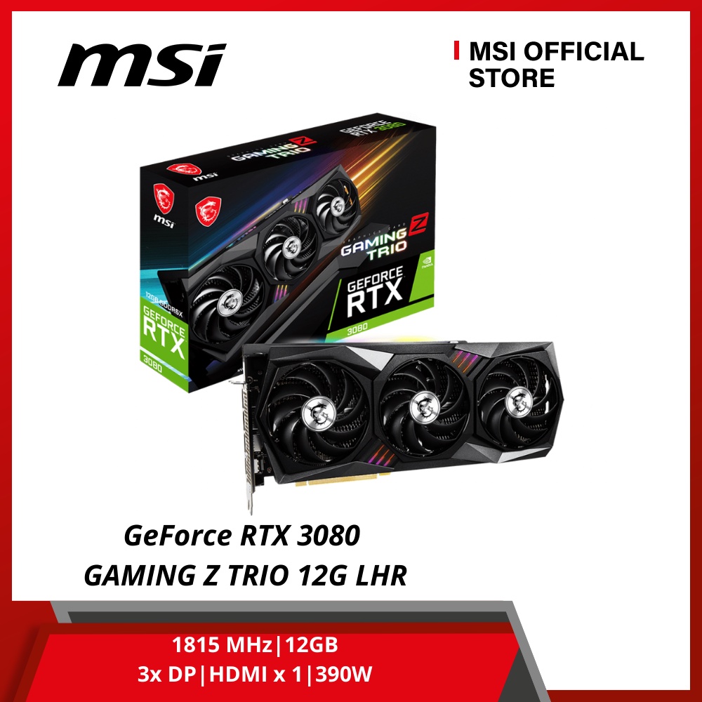 Card màn hình MSI  GeForce RTX 3080 GAMING Z TRIO 12G LHR - Hàng Chính Hãng