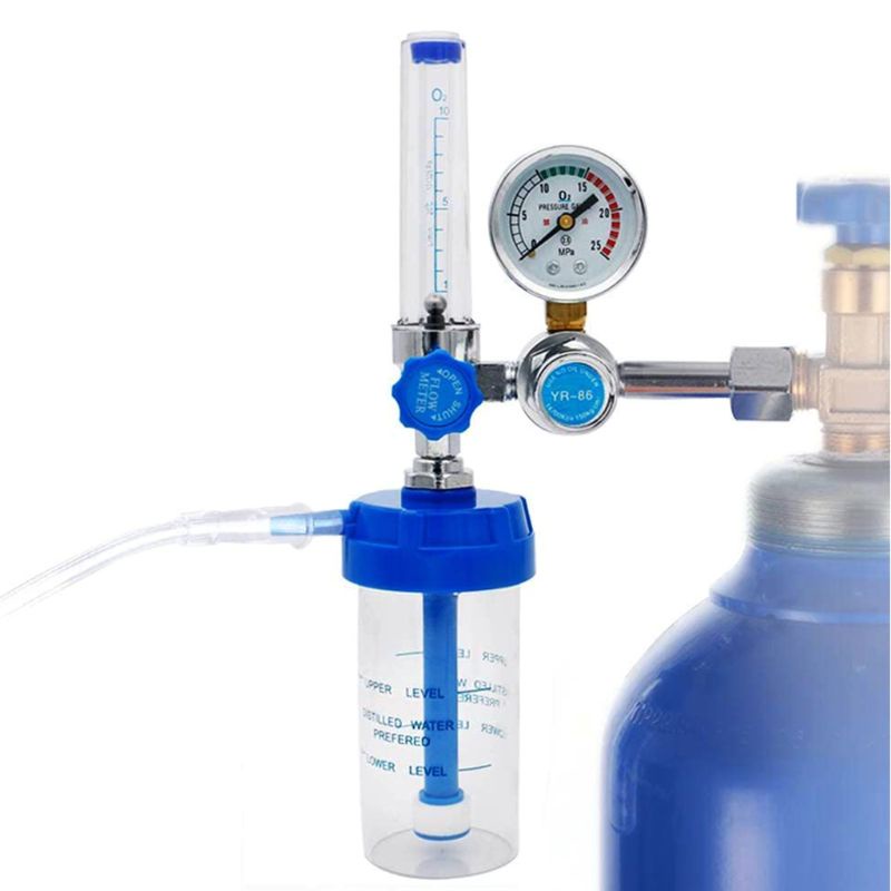 Đồng Hồ Đo Áp Suất Oxy 0-10l / Min G5 / 8 Cho Người Lớn Tuổi