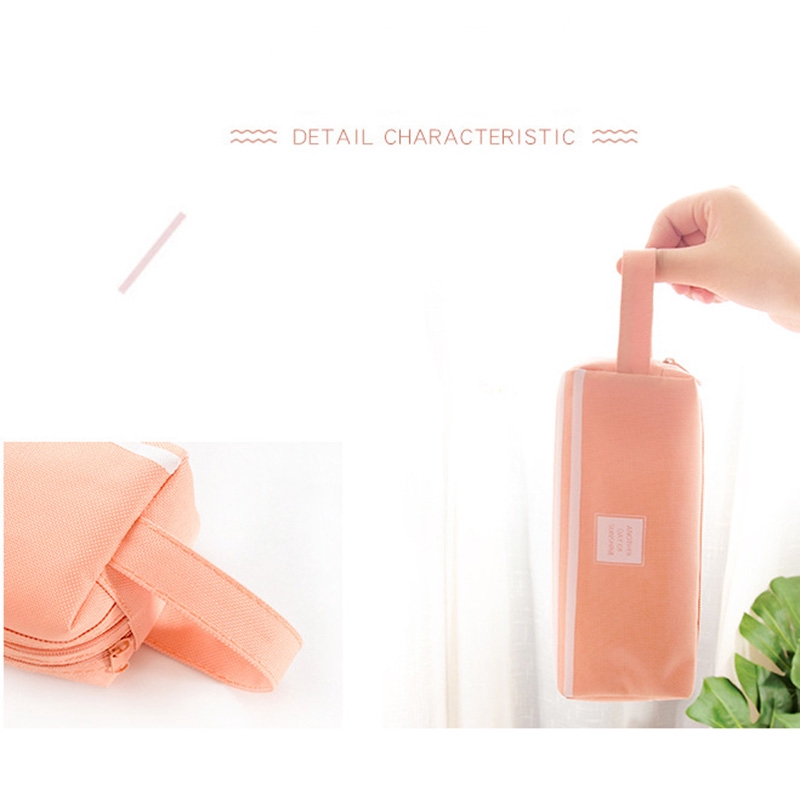 Túi đựng bút sức chứa lớn thiết kế 2 ngăn kiểu dáng sáng tạo