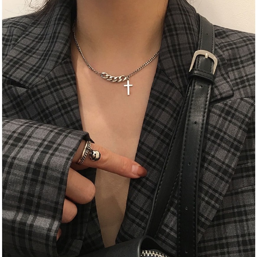 Dây Chuyền Choker Mặt Thánh Giá Thời Trang Cho Nữ