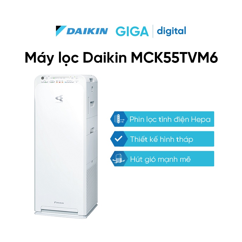 Máy lọc không khí tạo ẩm Daikin - MCK55TVM6 - Chính hãng - BH 12 tháng