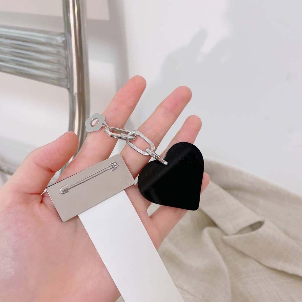 Trâm Cài Áo Hình Trái Tim Bằng Hợp Kim Phong Cách Hàn Quốc Dễ Phối Đồ Cho Nữ