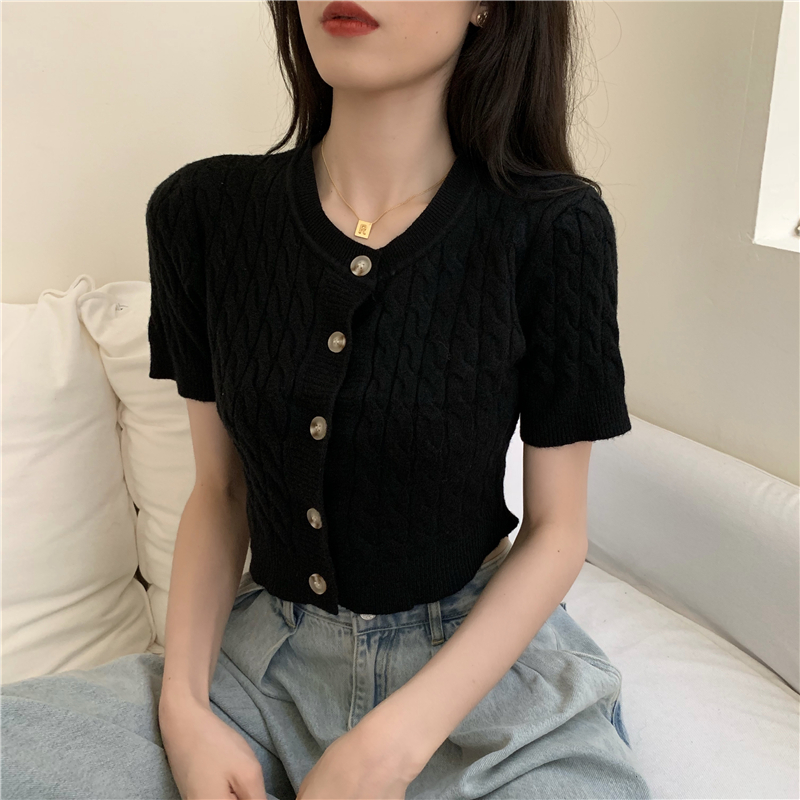 Áo croptop SUXI dệt kim thời trang cho nữ với nhiều màu tuỳ chọn