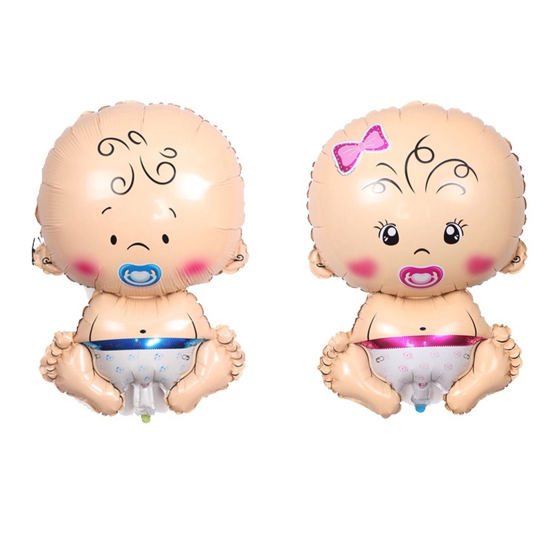 Bong bóng nhôm hình búp bê đầu to dành cho trang trí tiệc sinh nhật