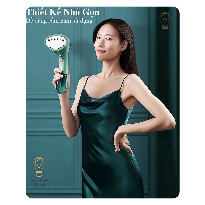 Bàn Là Hơi Nước Cầm Tay Energy Green Lighting Cao Cấp EM-609B - Mini Mẫu Mới - Bảo Hành 12 Tháng