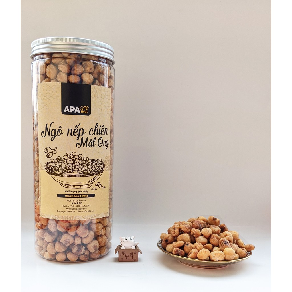 Ngô chiên sấy tẩm mật ong APABEE 480g. Đồ ăn vặt đậu hạt văn phòng siêu ngon, ngọt, giòn, cực bon miệng. | BigBuy360 - bigbuy360.vn