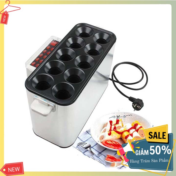 Hàng Chính Hãng Máy Làm Bánh Trứng Cuộn 10 Ống