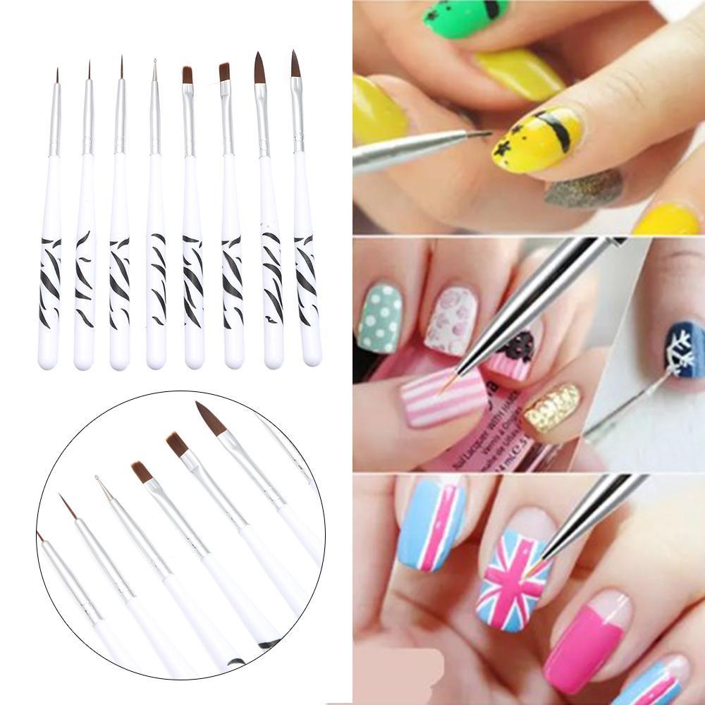 BSUNS Set 8 Bút Vẽ Móng Nghệ Thuật Thời Trang Cho Nữ
