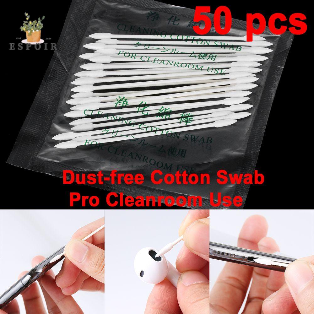 Set 50 tăm bông dùng một lần vệ sinh tai nghe airpods pro và cổng sạc điện thoại sử dụng tiện lợi