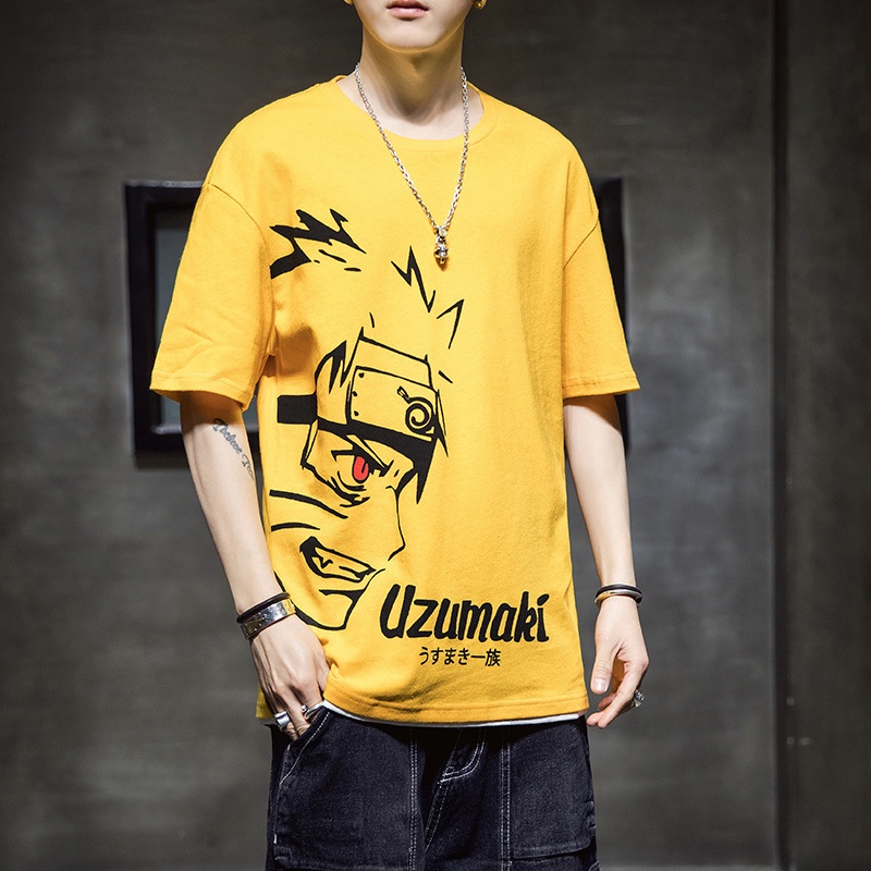 Áo thun nam, áo phông nam tay ngắn cổ tròn chất thun lạnh co giãn 4 chiều hình naruto alex cool