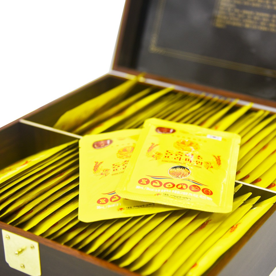 Nước Đông Trùng Hạ Thảo Daedong Hàn Quốc Hộp Gỗ Đen 60 Gói * 30ml Giúp Bổ Phổi Nâng Cao Sức Khỏe