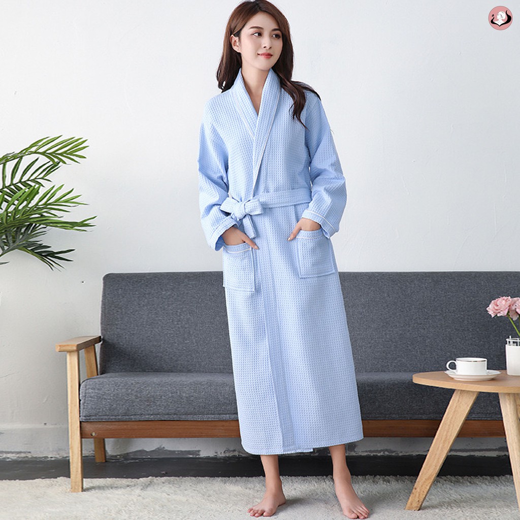 Áo choàng tổ ong, áo choàng tắm khách sạn,  áo 100 % cotton tay dài có đai thắt lưng  - Việt Thư