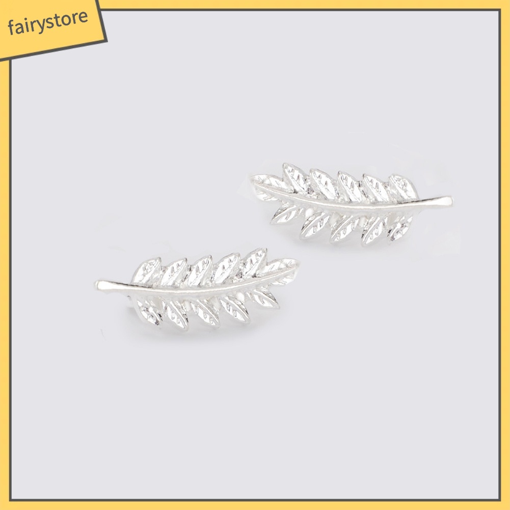 Bông tai hình lá thiết kế thanh lịch cho nữ