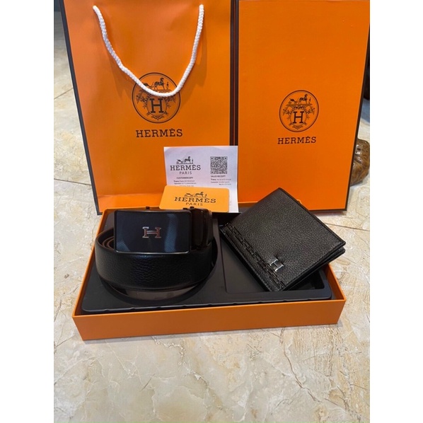 set 2 chi tiết dây lưng tặng kèm ví fullbox túi giấyfreeship