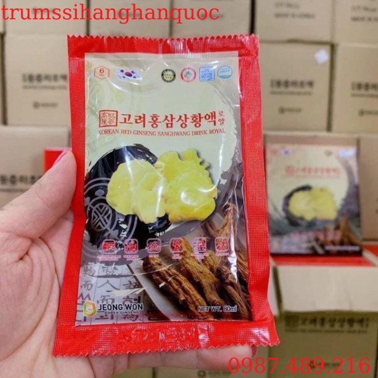 [ trumsihanghanquoc ] Nước Tinh Chất Hồng Sâm Nấm Thượng Hoàng jeong won Hộp 30 gói [ Hàng Mới Về ]