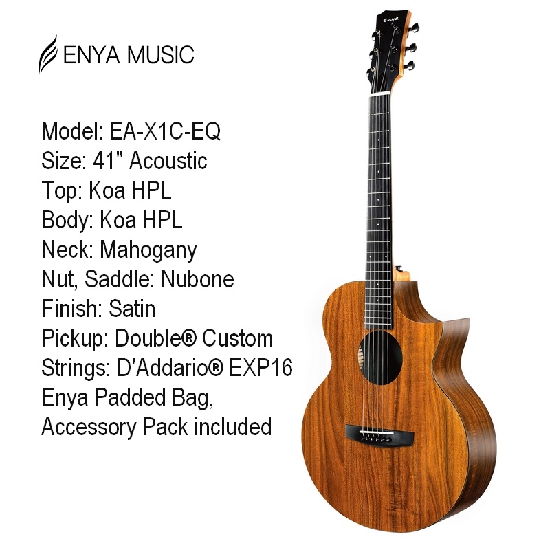 Đàn Guitar Enya X1C - EA-X1C  chính hãng - tặng bộ phụ kiện chính hãng