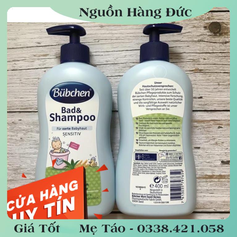 [auth] Sữa Tắm Gội Cho Trẻ Sơ Sinh Bubchen 400ml - Nội địa Đức Đủ Bill [Hot]