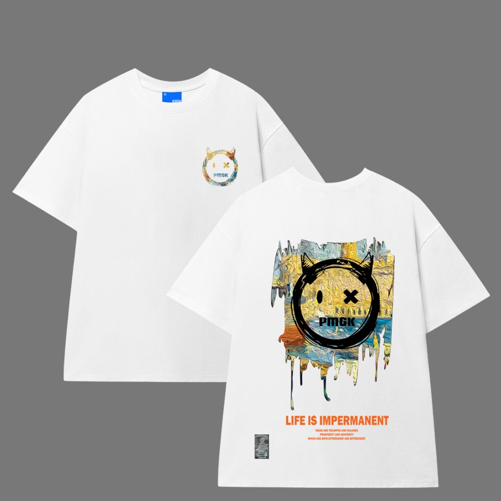 Áo thun tay lỡ form rộng Unisex PMGK, Áo thun chất Cotton Premium cao cấp hè 2022-Trend Clothing!