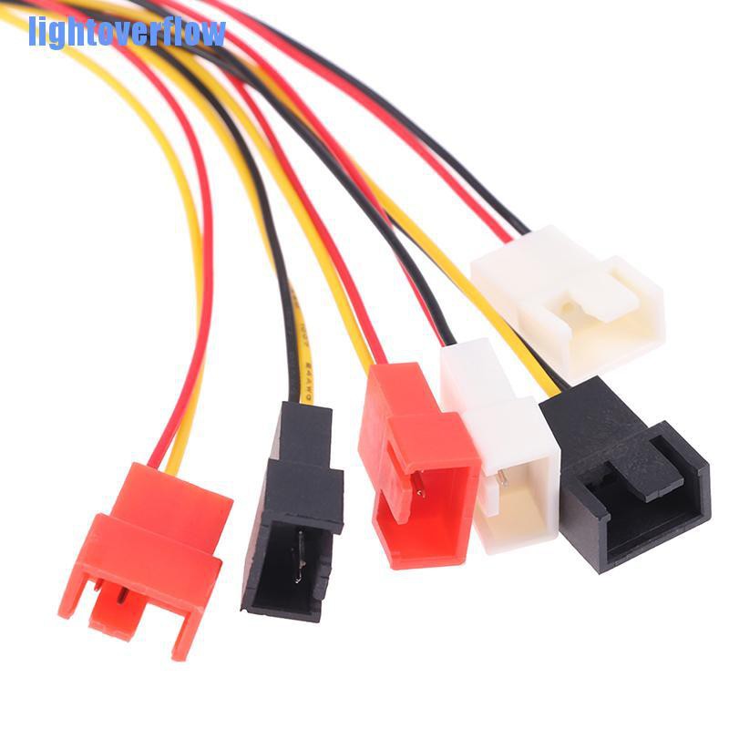 Đầu nối cáp quạt làm mát 12V 7V 5V nguồn 4Pin Molex sang 3Pin cao cấp