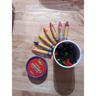 BÚT SÁP MÀU SUPER JUMBO CRAYONS HỘP TRÒN 18 MÀU