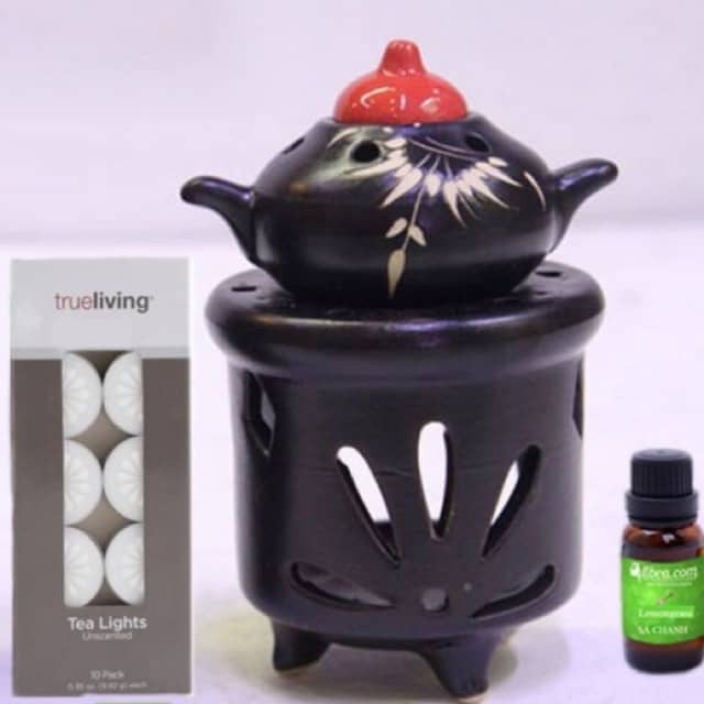Xa kho Đèn xông, đốt, khuếch tán tinh dầu Bát Tràng dùng nến - Hình trụ tròn chén rời to tuyệt đẹp .