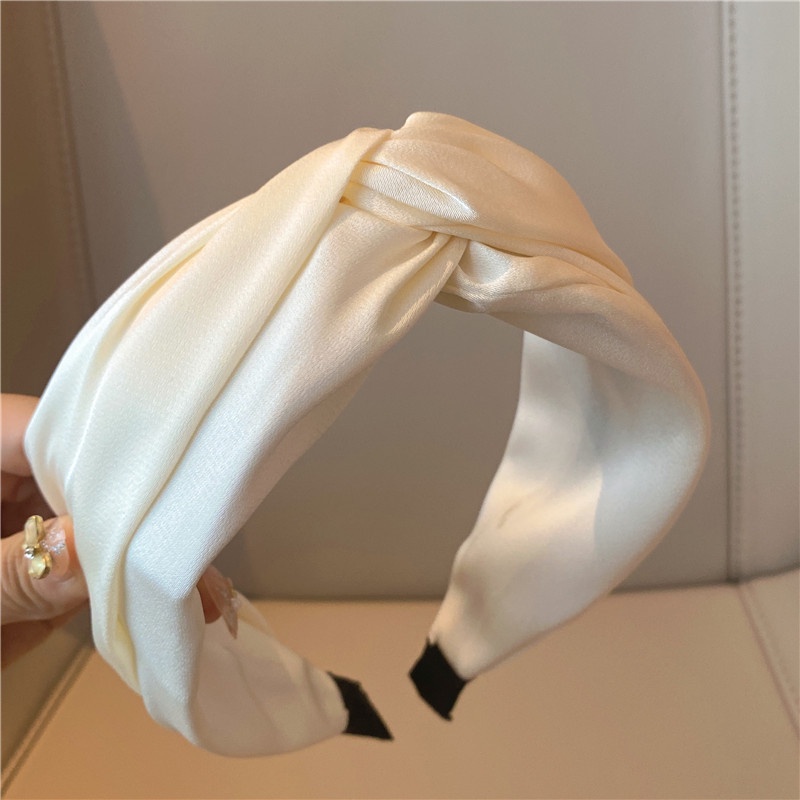 Băng Đô Cài Tóc Bản Rộng Màu Trơn Phong Cách Mới Mùa Hè 2022