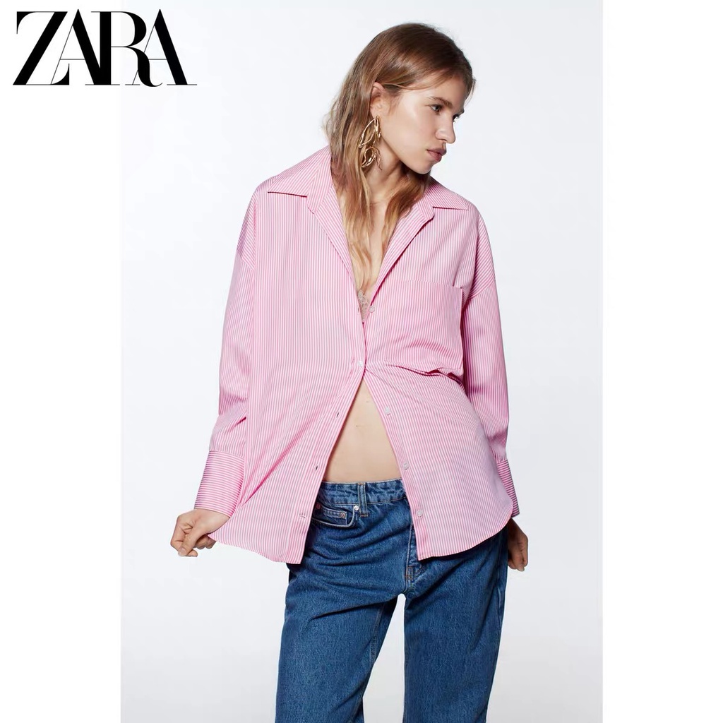 Áo Sơ Mi Tay Dài Hiệu zara Thời Trang Mùa Xuân Xinh Xắn Cho Nữ