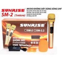 Micro không dây đa năng SUNRISE SM.2 cao cấp - mic hát cực nhẹ.