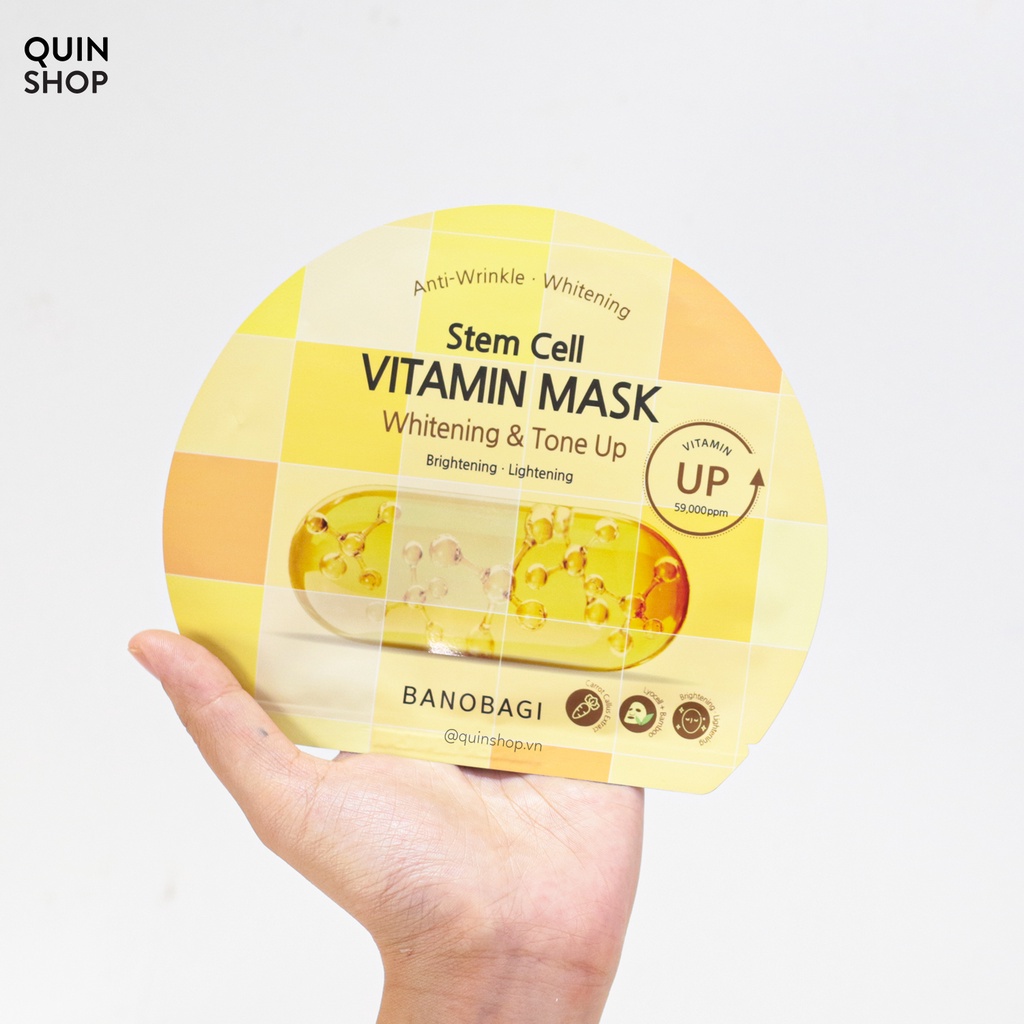 Mặt Nạ Giấy Sáng Da, Giảm Mụn, Chống Lão Hóa, Dưỡng Ẩm Banobagi Vita Genic Jelly, Stem Cell Vitamin, Super Collagen Mask
