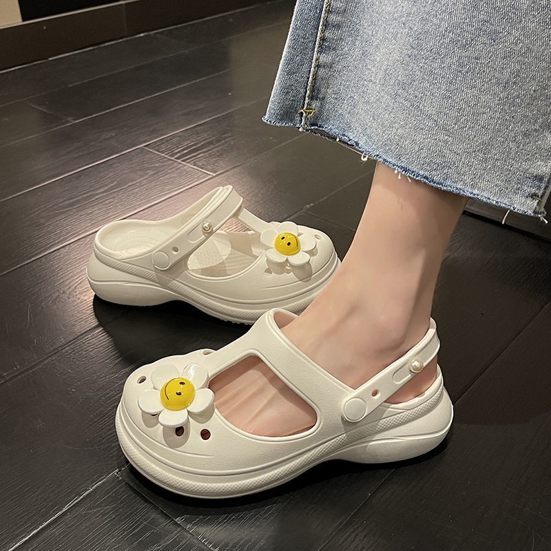 Sandal Nữ Đế Dày Cao Không Trượt Thoải Mái Thời Trang Hàn Quốc Mới Dép lê